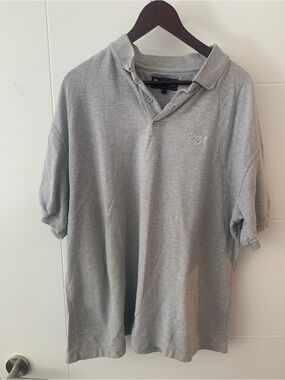 Barbour Light Grey Polo with Subtle Embroidered Chest Motif A16